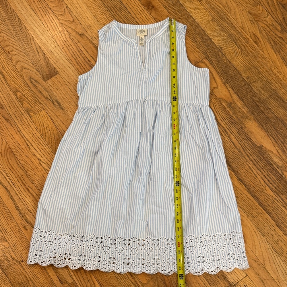 St. John's Bay Women’s Blue & White Striped Midi Cotton Spring Dress Size: Med - Picture 8 of 9
